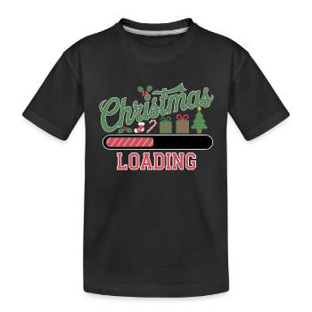 Noël Chargement Barre de chargement Noël - T-shirt bio Premium Enfant - noir - Devant