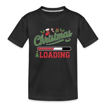 Noël Chargement Barre de chargement Noël - T-shirt bio Premium Enfant - noir - Devant