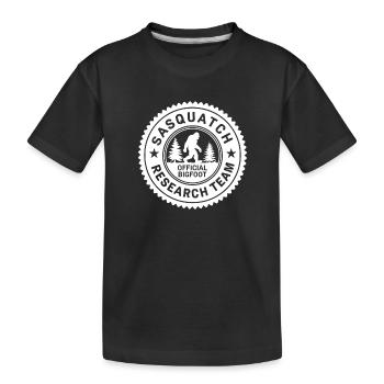 Équipe de recherche officielle sur le Bigfoot Sasquatch - T-shirt bio Premium Enfant - noir - Devant