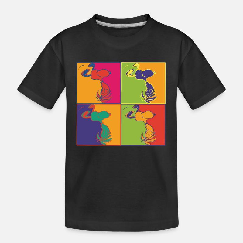 Peanuts Design Pop-Art Snoopy - T-shirt bio Premium Enfant - noir