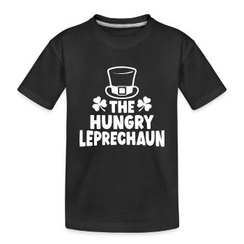 Le lutin affamé - T-shirt bio Premium Enfant - noir - Devant