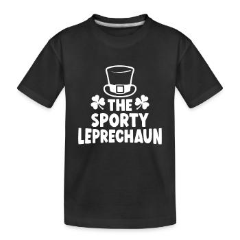 Der sportliche Kobold - Kinder Premium Bio T-Shirt - Schwarz - Vorne