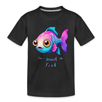 Sweet Colorful Fish - Kids' Premium Organic T-Shirt - black - Front
