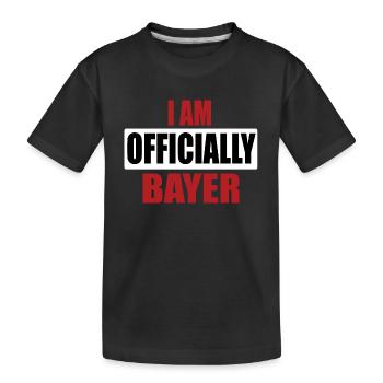 I am officially Bayer Bayern bayrisch Geschenk - Kinder Premium Bio T-Shirt - Schwarz - Vorne