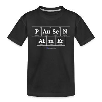 Pausen Atmer (dunkle Stoffe) - Kinder Premium Bio T-Shirt - Schwarz - Vorne
