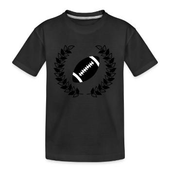 Football - Kinder Premium Bio T-Shirt - Schwarz - Vorne