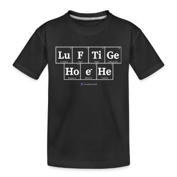 luftige Hoehe (dunkle Stoffe) - Kinder Premium Bio T-Shirt - Schwarz - Vorne