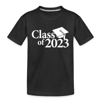 Klasse von 2023 Abschlussfeier Geschenk für ihn und sie - Kinder Premium Bio T-Shirt - Schwarz - Vorne