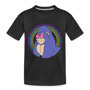 Gorilla - Kinder Premium Bio T-Shirt - Schwarz - Vorne
