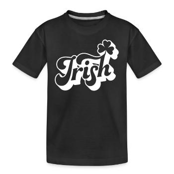 Cadeau de la Saint-Patrick Trèfle Hommes, Femmes, Enfants - T-shirt bio Premium Enfant - noir - Devant