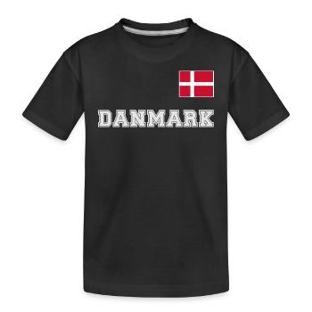 Look maillot du Danemark – DANMARK avec drapeau - T-shirt bio Premium Enfant - noir - Devant