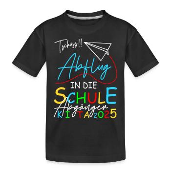 Kita Abgänger 2025 - Kinder Premium Bio T-Shirt - Schwarz - Vorne