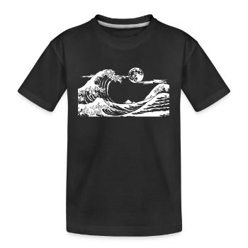 Kanagawa Waves Esthétique Art japonais Grande Vague - T-shirt bio Premium Enfant - noir - Devant
