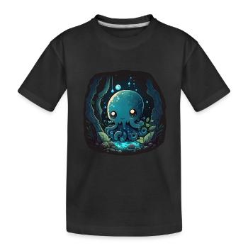 Pieuvre douce - T-shirt bio Premium Enfant - noir - Devant