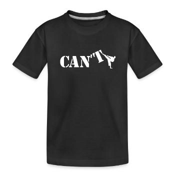 Cant vs Can Karate Kick Kampfsport Motivation - Kinder Premium Bio T-Shirt - Schwarz - Vorne