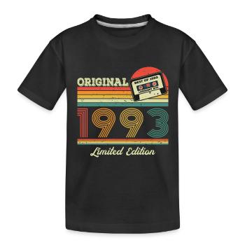 Original 1993 limited Edition Jahrgang Geburtsjahr - Kinder Premium Bio T-Shirt - Schwarz - Vorne