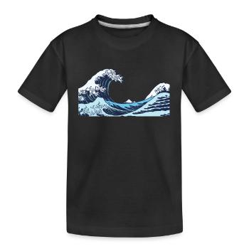 Kanagawa Waves Esthétique Art japonais Grande Vague - T-shirt bio Premium Enfant - noir - Devant