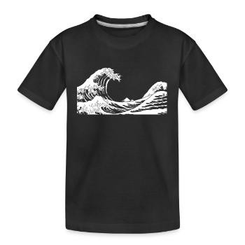 Kanagawa Waves Esthétique Art japonais Grande Vague - T-shirt bio Premium Enfant - noir - Devant