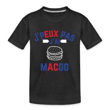 J peux pas j ai Macdo b b r - T-shirt bio Premium Enfant - noir - Devant