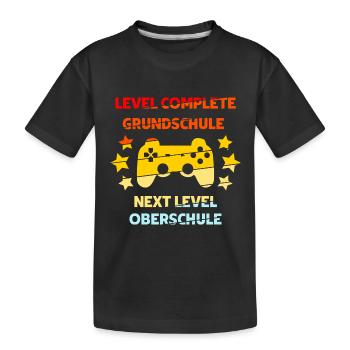 next Level Oberschule - Kinder Premium Bio T-Shirt - Schwarz - Vorne