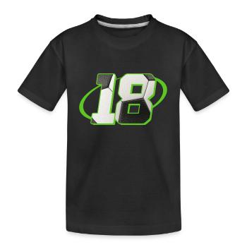 18 Geburtstag Fußball 18 Jahre Fußballer - Kinder Premium Bio T-Shirt - Schwarz - Vorne