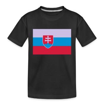slovakia flag - Kinder Premium Bio T-Shirt - Schwarz - Vorne
