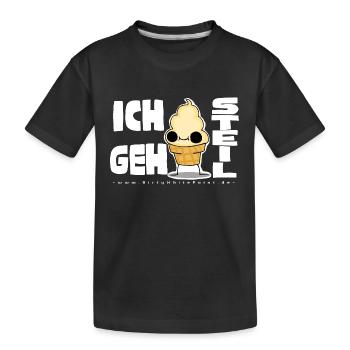 ICH GEH STEIL WHITE - Kinder Premium Bio T-Shirt - Schwarz - Vorne