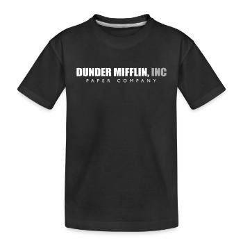 The Office Dunder Mifflin Graphic - Kids' Premium Organic T-Shirt - black - Front