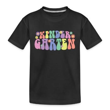 Cute Kindergarten Cool Pre-K Teacher & Pupils Gift - Kids' Premium Organic T-Shirt - black - Front