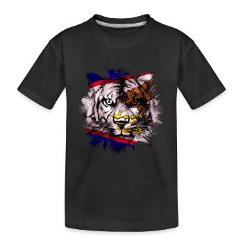 Amerikanisch-Samoa - Kinder Premium Bio T-Shirt - Schwarz - Vorne