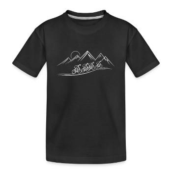 Bicycle Tour Mountains Bicycle Nature Excursion - Kids' Premium Organic T-Shirt - black - Front
