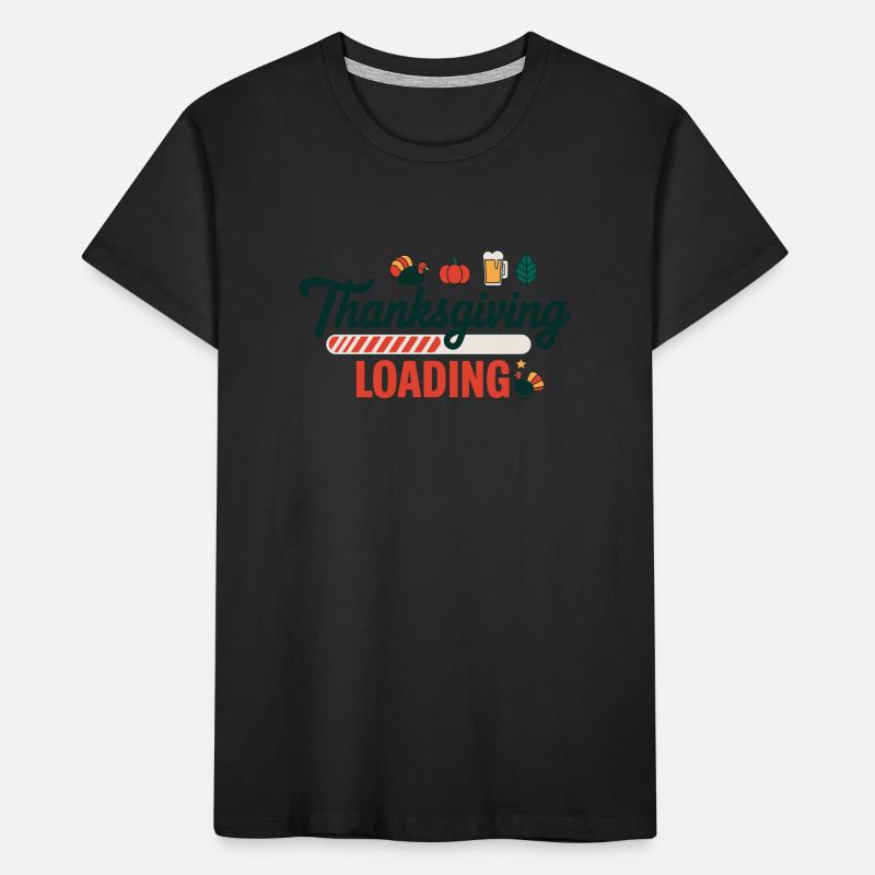 Thanksgiving Loading Thanksgiving Loading Bar Kids' Premium Organic T-Shirt