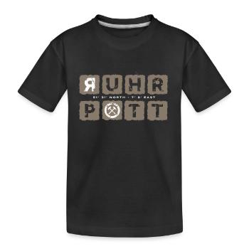 Ruhrpott GPS Koordinaten Vintage - Kinder Premium Bio T-Shirt - Schwarz - Vorne