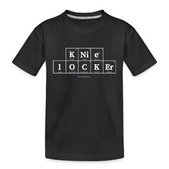 Knie locker (dunkle Stoffe) - Kinder Premium Bio T-Shirt - Schwarz - Vorne