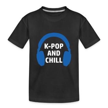 K-Pop et chill Saranghae Musique Pop Coréenne - T-shirt bio Premium Enfant - noir - Devant
