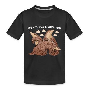 Ma langue te lèche Pangolin - T-shirt bio Premium Enfant - noir - Devant
