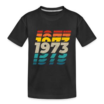 1973 Logo vintage 50e anniversaire, chemise d’anniversaire - T-shirt bio Premium Enfant - noir - Devant