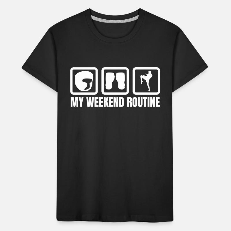 Ma routine du week-end T-shirt bio Premium Enfant