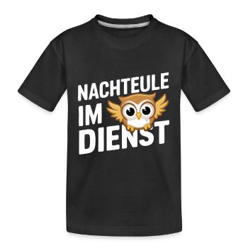 oiseau de nuit hibou hibou oiseau - T-shirt bio Premium Enfant - noir - Devant