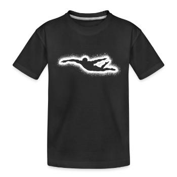 Schwimmen Schwimmsport Schwimm Herren Schwimmer - Kinder Premium Bio T-Shirt - Schwarz - Vorne