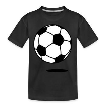 football with shadow / ball with shadow 2c - Kids' Premium Organic T-Shirt - black - Front