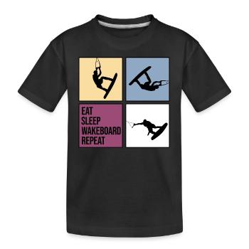 wakeboard wakeboard câble wasserratte répéter - T-shirt bio Premium Enfant - noir - Devant