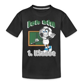 Kindergarten Einschulung 1. Schultag Schulanfang - Kinder Premium Bio T-Shirt - Schwarz - Vorne