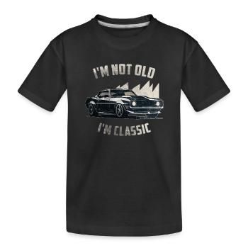 Je ne suis pas vieux Je suis classique drôle vintage Muscle Car - T-shirt bio Premium Enfant - noir - Devant