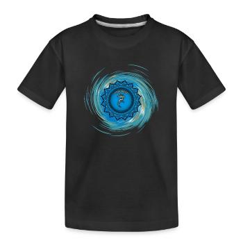 Vishuddha Cinquième Chakra - T-shirt bio Premium Enfant - noir - Devant