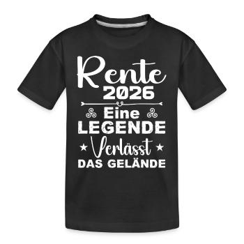 Pension 2026 - Une légende quitte le site - T-shirt bio Premium Enfant - noir - Devant