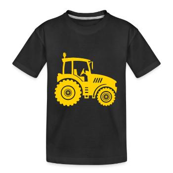 Tractor farmer farmer - Kids' Premium Organic T-Shirt - black - Front