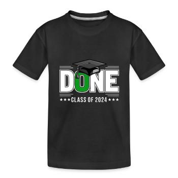 Graduating Class of 2024 Graduation Ceremony School - Kids' Premium Organic T-Shirt - black - Front