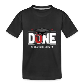 Graduating Class of 2024 Graduation Ceremony School - Kids' Premium Organic T-Shirt - black - Front