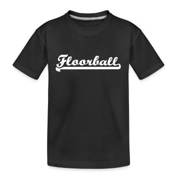 Floorball - Kinder Premium Bio T-Shirt - Schwarz - Vorne